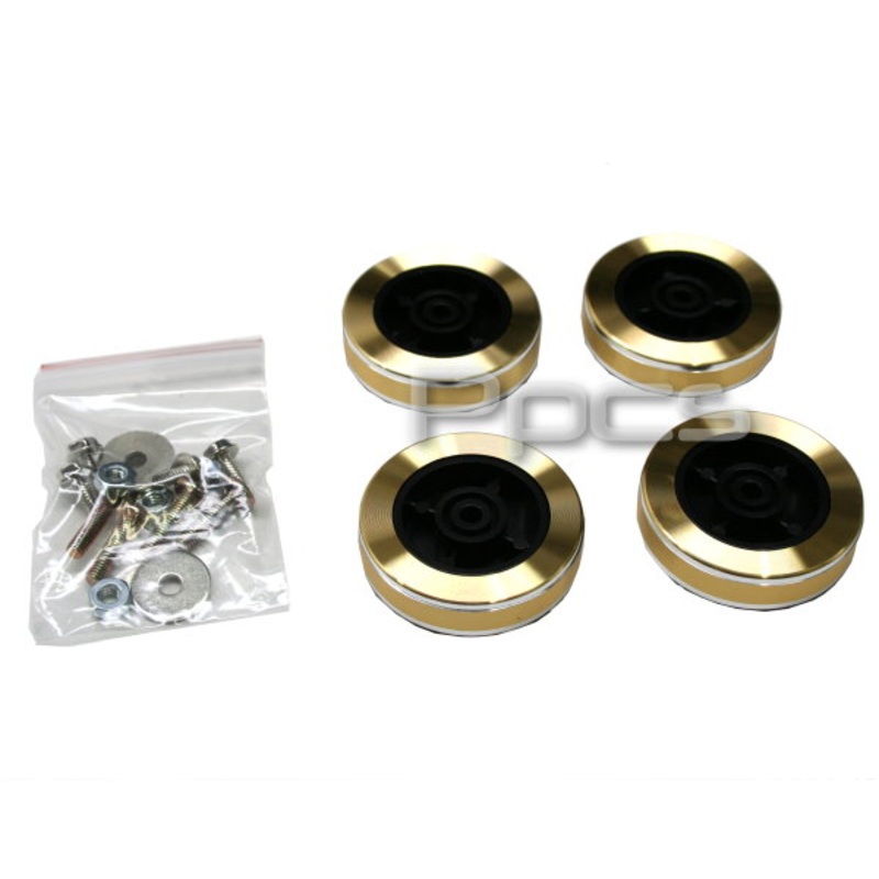 Elegant Anodized Aluminum Covered Case Feet (4/pkg) – Shiny Gold