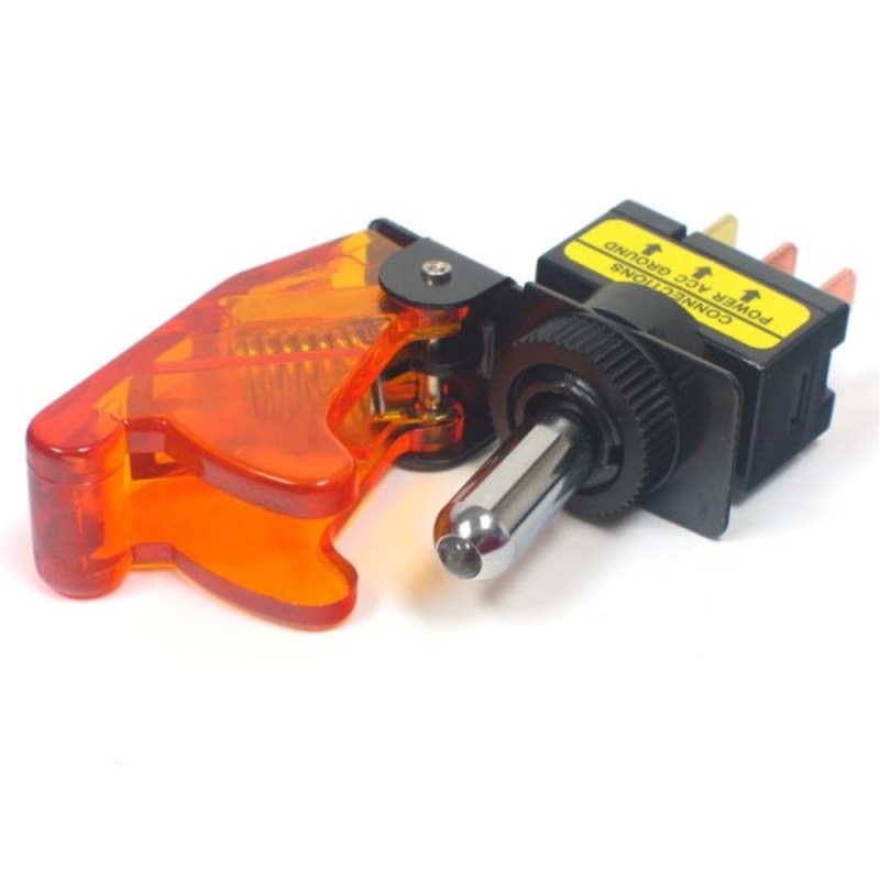Military Switch with Style Cover – Translucent Orange