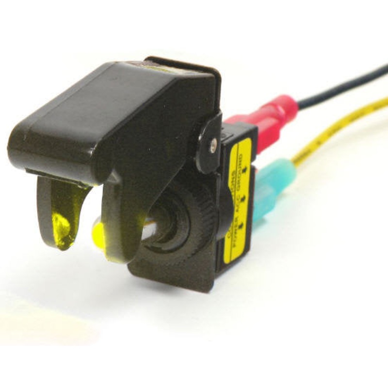 Military Switch with Style Cover w/Amber LED
