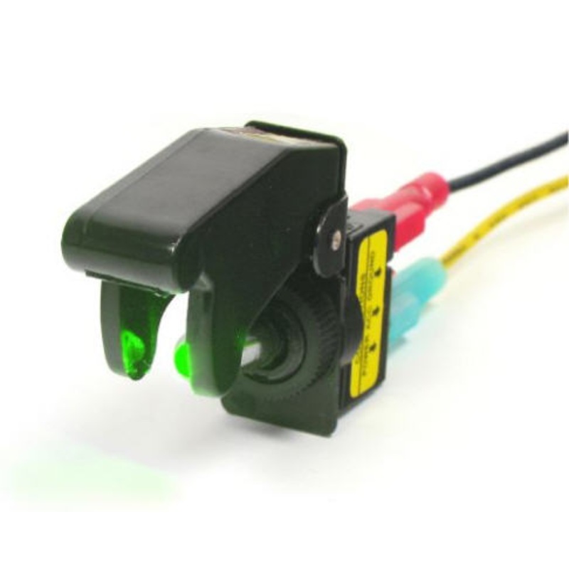 Military Switch with Style Cover w/Green LED