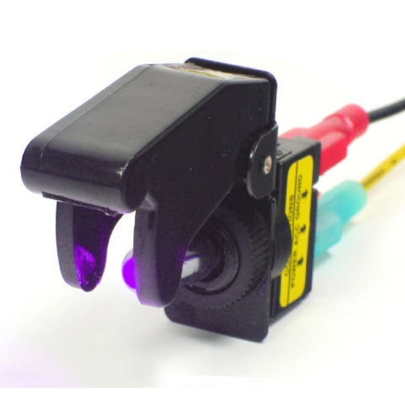 Military Switch with Style Cover w/UV (Purple) LED