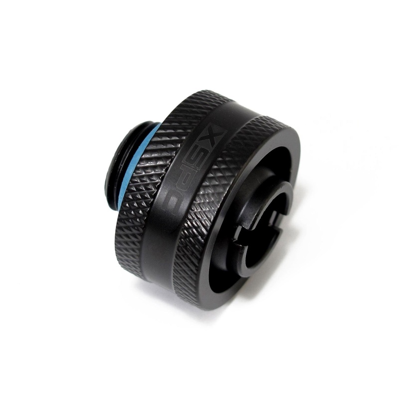 XSPC G1/4 to 1/2 ID, 3/4 OD Compression Fitting – Matte Black Finish – V2