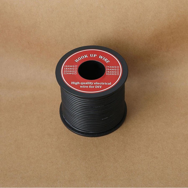 16 AWG Stranded Wire Hook-up Flexible Silicone Electrical Wire Rubber Insulated Tinned Copper 3KV Safe Current 12.7A-Black