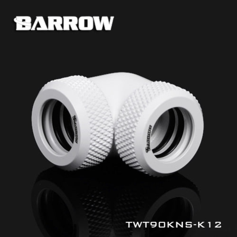 Barrow 90 Degree Dual Ended Multi-Link Adapter – 12mm OD Rigid Tube – White