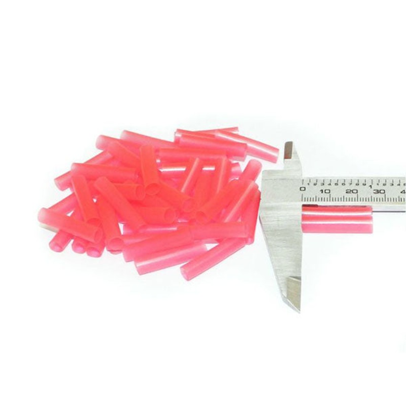 Mod/Smart 1/8 (3mm) UV Red Heatshrink 25mm Length – 50 Pack