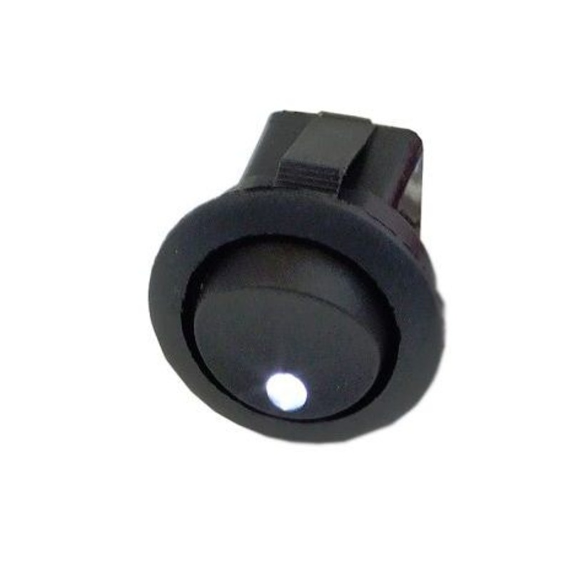 Rocker Switch – Black with White LED