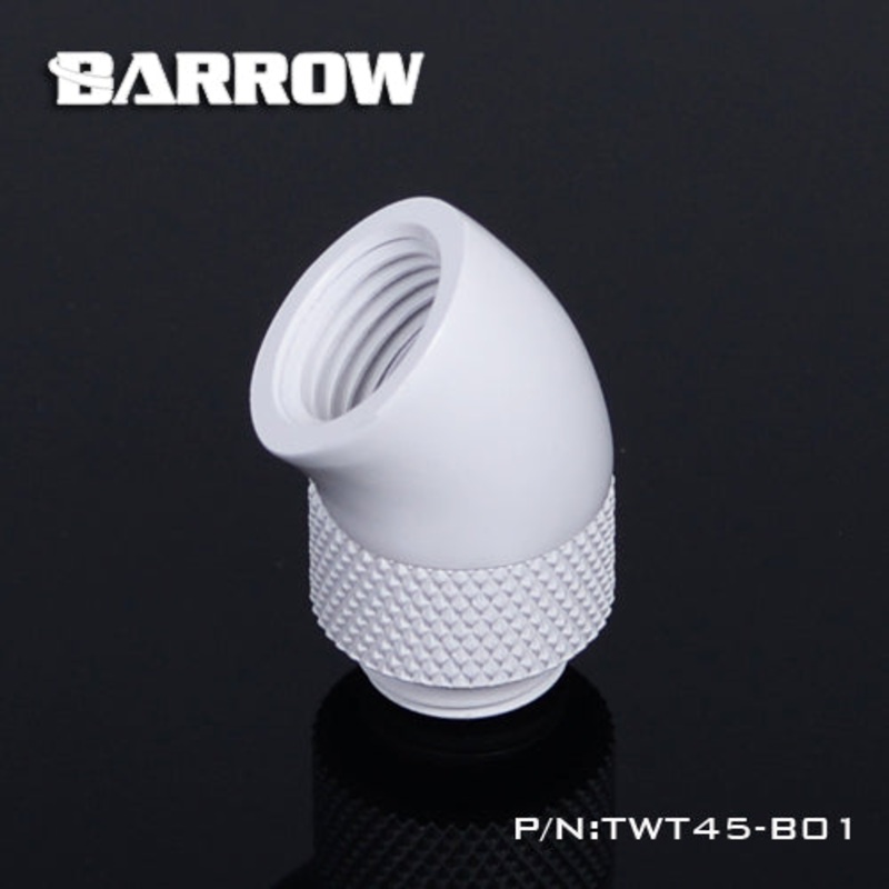 Barrow G1/4 45 Degree Rotary Adapter Fitting – White