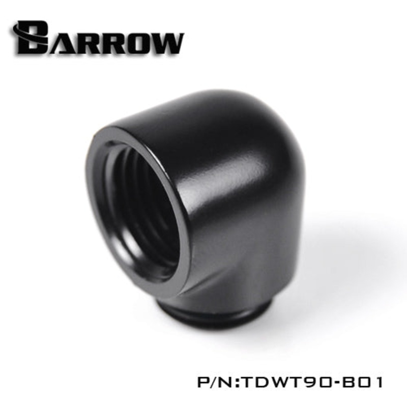 Barrow G1/4 90 Degree Male to Female Angled Adaptor Fitting – Black