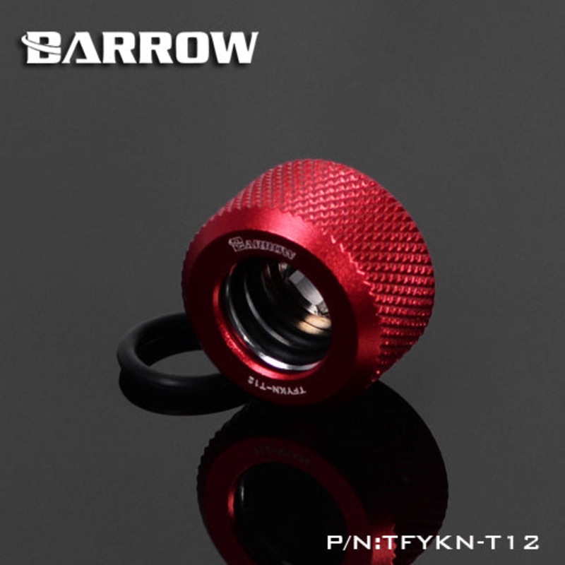 Barrow G1/4 Thread 12MM OD Rigid Tubing Compression Fitting – Blood Red