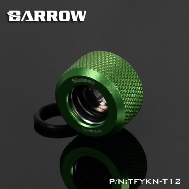 Barrow G1/4 Thread 12MM OD Rigid Tubing Compression Fitting – Emerald Green