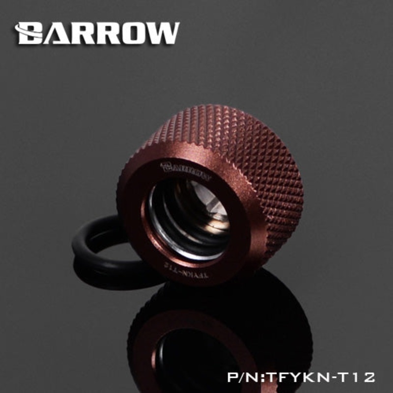 Barrow G1/4 Thread 12MM OD Rigid Tubing Compression Fitting – Mocha Brown