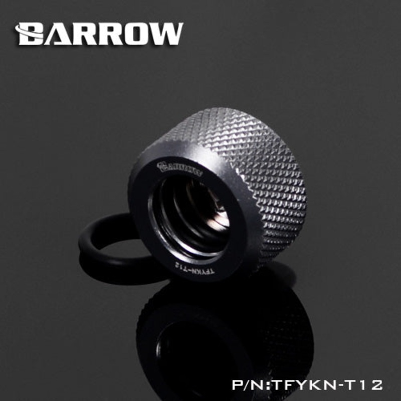 Barrow G1/4 Thread 12MM OD Rigid Tubing Compression Fitting – Titanium Gray