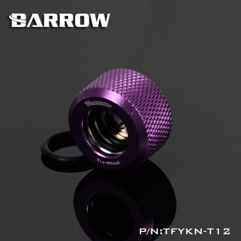 Barrow G1/4 Thread 12MM OD Rigid Tubing Compression Fitting – Violet