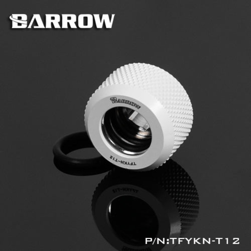 Barrow G1/4 Thread 12MM OD Rigid Tubing Compression Fitting – White