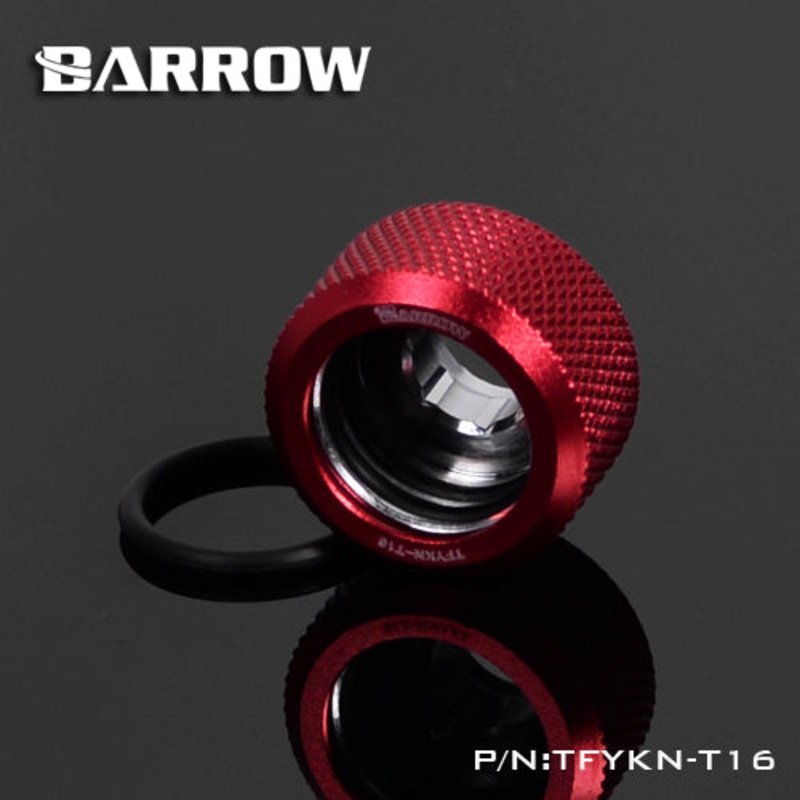Barrow G1/4 Thread 16MM OD Rigid Tubing Compression Fitting – Blood Red