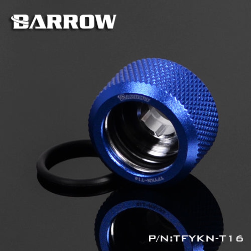 Barrow G1/4 Thread 16MM OD Rigid Tubing Compression Fitting – Sapphire Blue