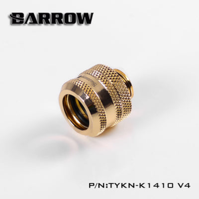 Barrow Compression Fitting – 14mm OD Rigid Tubing – Gold