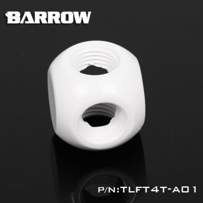 Barrow G1/4 Thread 4-Way Block Splitter Fitting – White