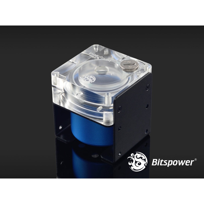 Bitspower Premium D5 MOD Top G1/4 (Abrasive Blue / Acrylic Version)