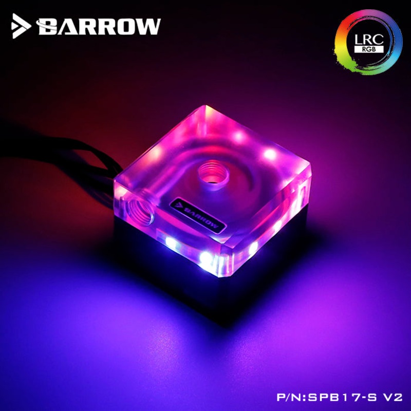 Barrow Aurora PWM control speed 17W pump with acrylic cover and metal housing kit – Black