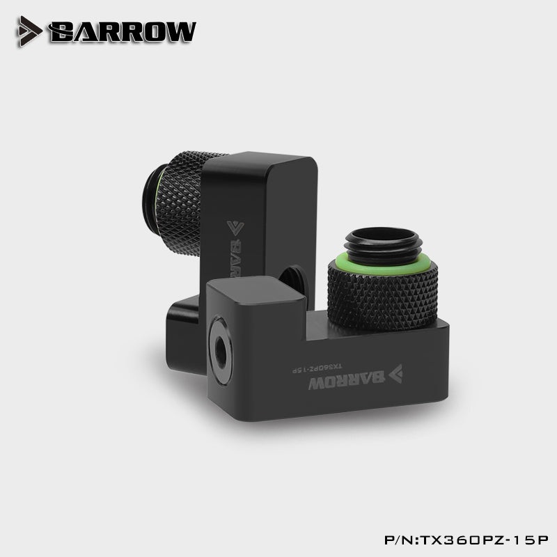 Barrow G1/4 360 Rotary Offset Adapter 15mm Fitting – Black