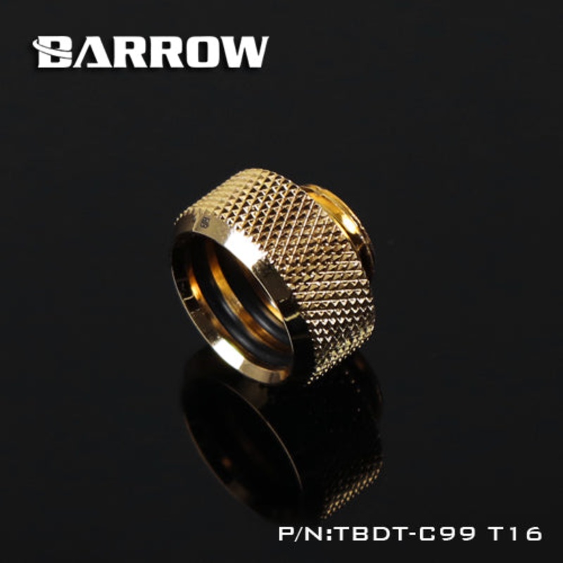 Barrow Push-in Fitting 16mm OD – Gold