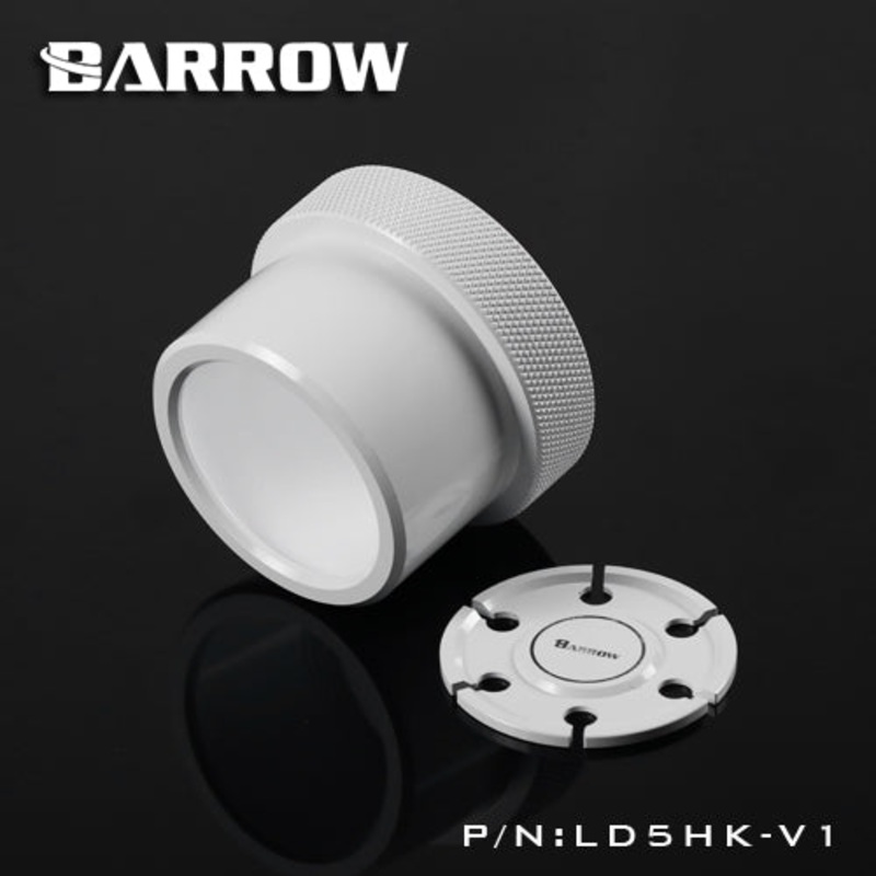 Barrow Special Aluminum Heatsink Top Kit For D5/MCP655 Pump – White