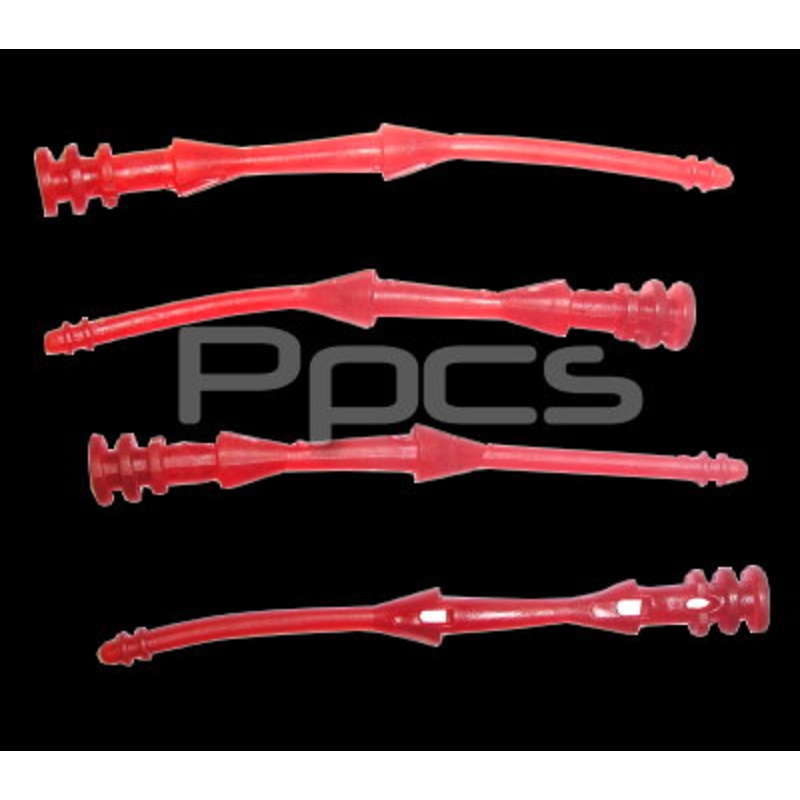 Rubber Screws – Closed Chassis Fan Mounts (Vibration Isolators) – Set of 4 – UV Red