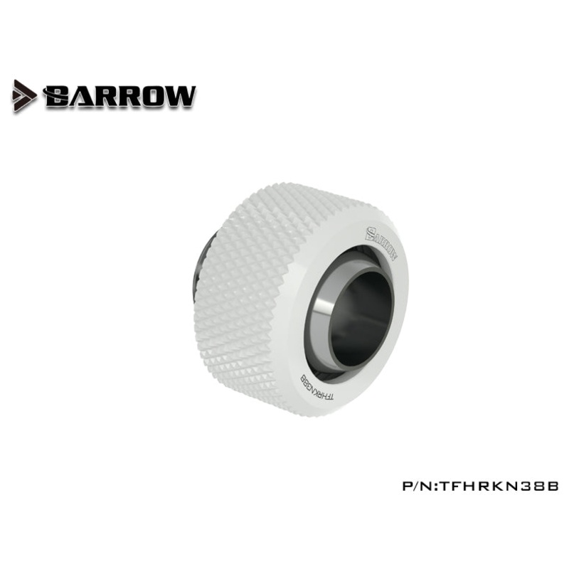 Barrow Choice Multicolor G1/4 Compression Fitting (ID3/8-OD1/2 ) Soft Tubing-White