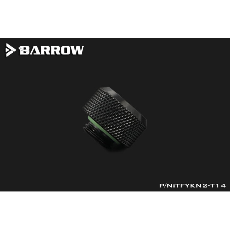 Barrow 14mm Rigid Compression Fitting with Enhanced Anti-off Rubber Ring – Black