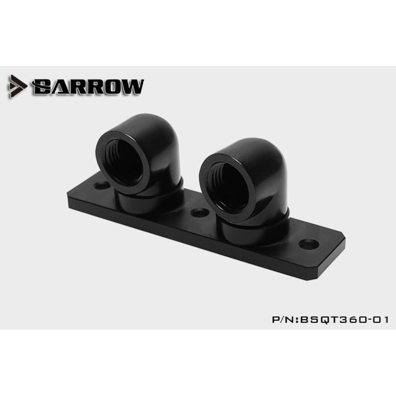 Barrow GPU waterblocks upgrading fittings 360 rotary terminal connector – Black