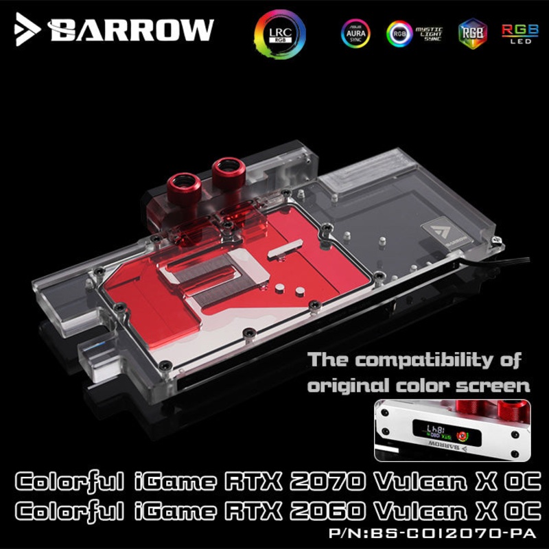 Barrow LRC2.0 full coverage water block for COLORFUL iGame RTX2070 Aurora RGB