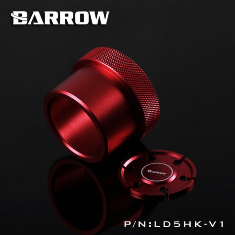 Barrow Special Aluminum Heatsink Top Kit For D5/MCP655 Pump – Blood Red