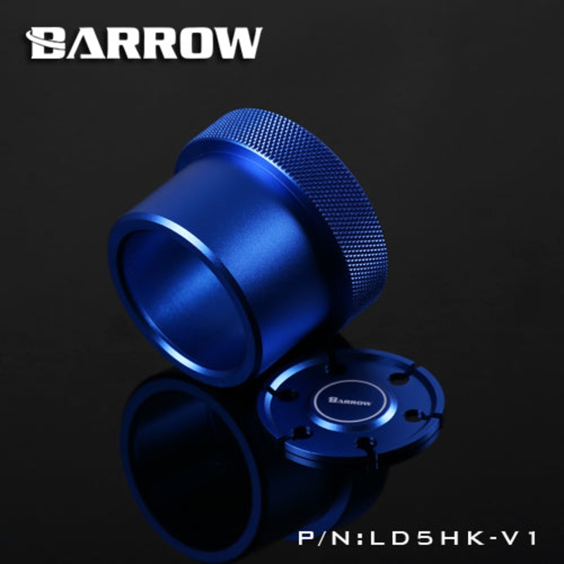 Barrow Special Aluminum Heatsink Top Kit For D5/MCP655 Pump – Sapphire Blue