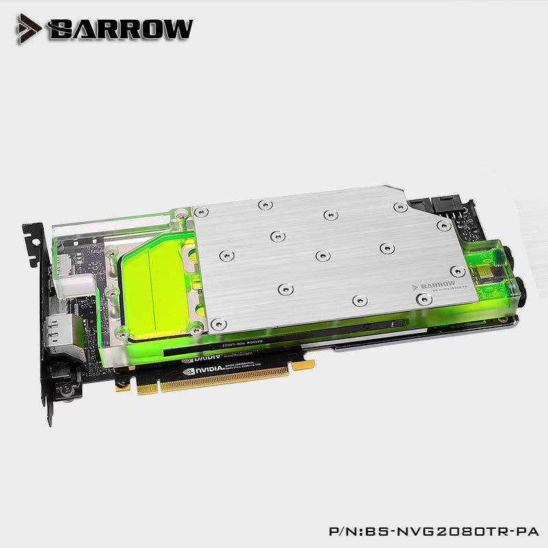 Barrow RTX2080TI-right inlet and outlet full cover GUP water block Aurora
