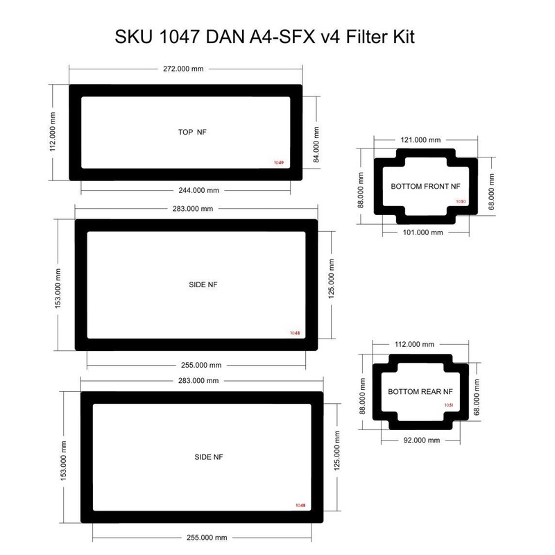 DEMCiflex Magnetic Fan Dust Filter – DAN A4-SFX v4 Filter Kit