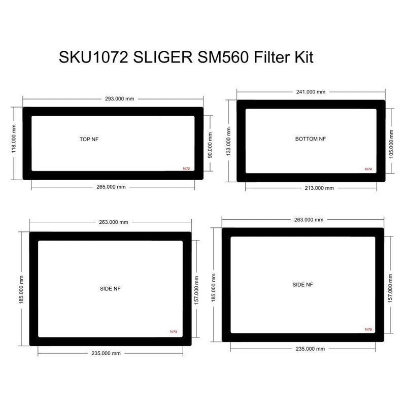DEMCiflex Magnetic Fan Dust Filter – Sliger SM560 Filter Kit