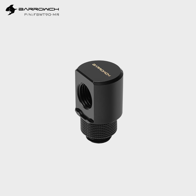 Barrowch 90Rotary Adapter Fitting with Smooth Surface – Matte Black