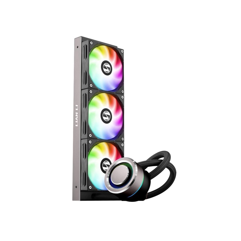 LIAN LI GALAHAD AIO 360 RGB BLACK, Triple 120mm Addressable RGB Fans AIO CPU Liquid Cooler