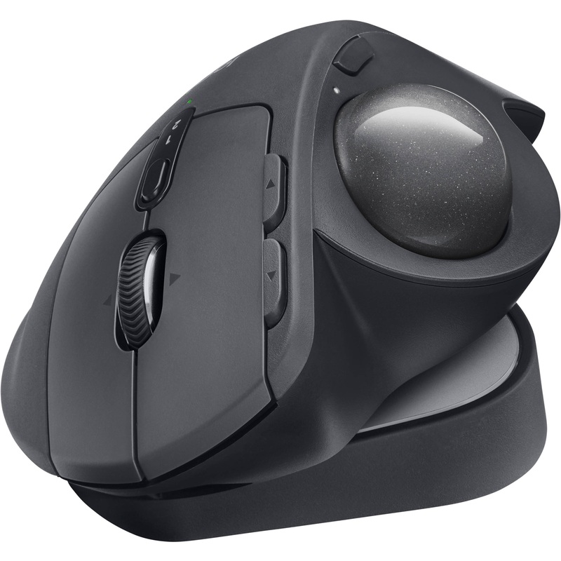 Logitech – MX ERGO Plus Wireless Trackball Mouse – Graphite