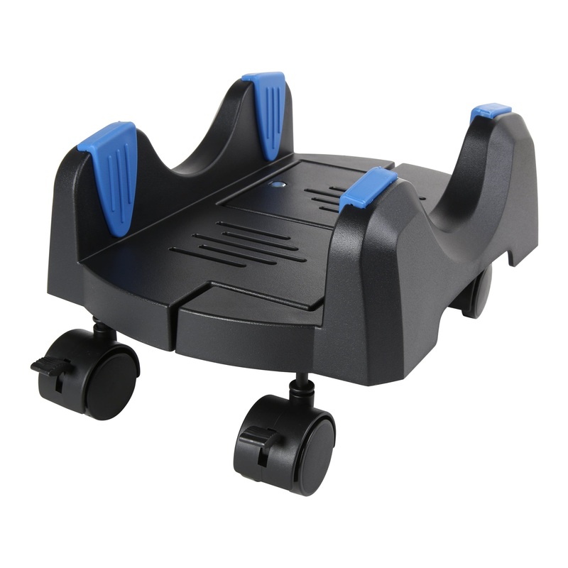 Plastic Stand for ATX Case with Adjustable Width from 5.7 to 9.7 (14.5cm to 24.5cm) with Caster wheels – Black