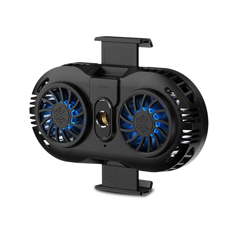 HOT-Mobile Phone Radiator Semiconductor Double Cooler Fan Phone Holder Gamepad Controller