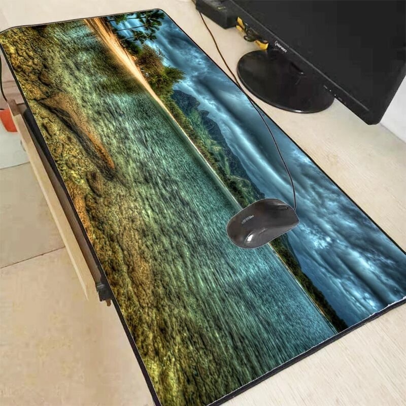 Maiyaca Custom Skin Unique Desktop Pad Mairuige Ocean Beach Large