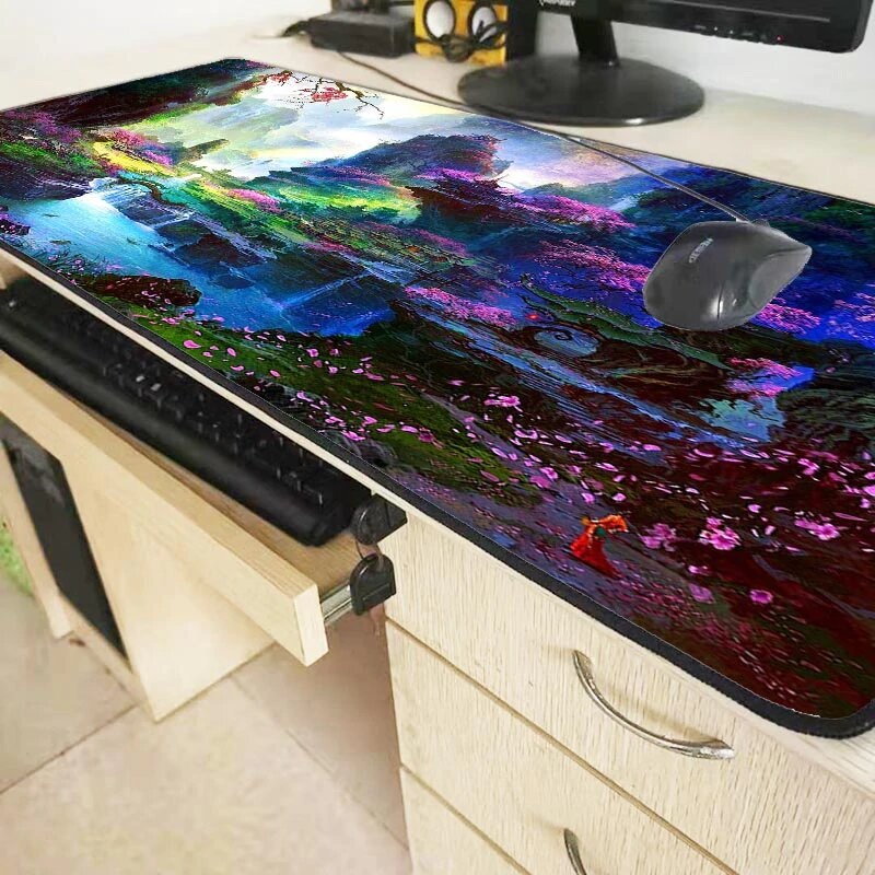 Maiyaca Custom Skin Unique Desktop Pad XGZ Flower Forest Fantasy Scenery
