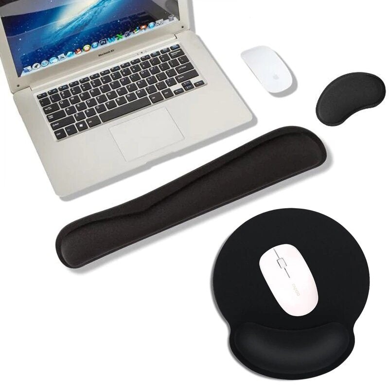 RAKOON Wrist Rest Mouse Pad Memory Foam Superfine Fibre Wrist Rest Pad Ergonomic Mousepad
