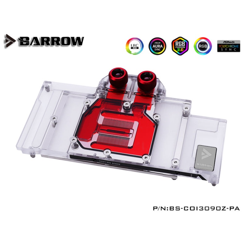 Barrow LRC2.0 full coverage GPU Water Block for Colorful BATTLEAX 3090 Aurora