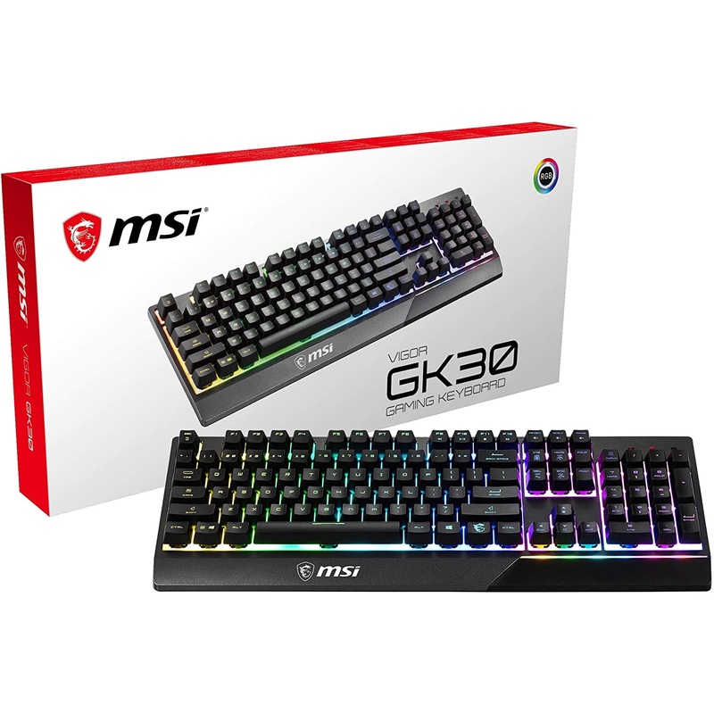 MSI Gaming Backlit RGB Dedicated Hotkeys Anti-Ghosting Water Resistant
