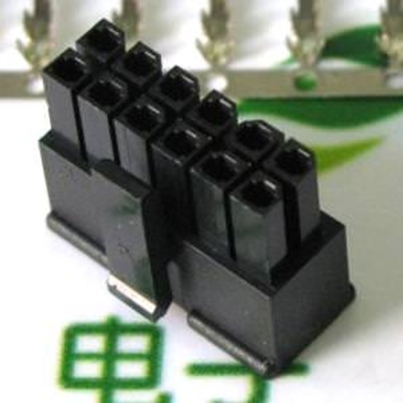 3.0mm Pitch 12 Pin MX3.0MM 2X6P Female Connector Black