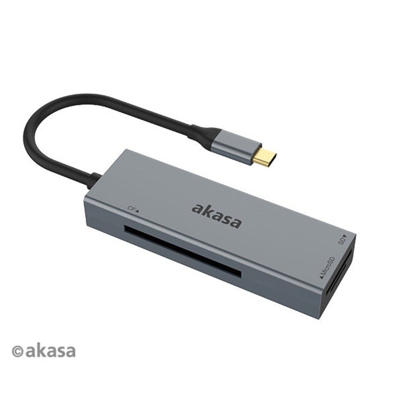 AKASA USB 3.2 Type-C 3-in-1 Card Reader