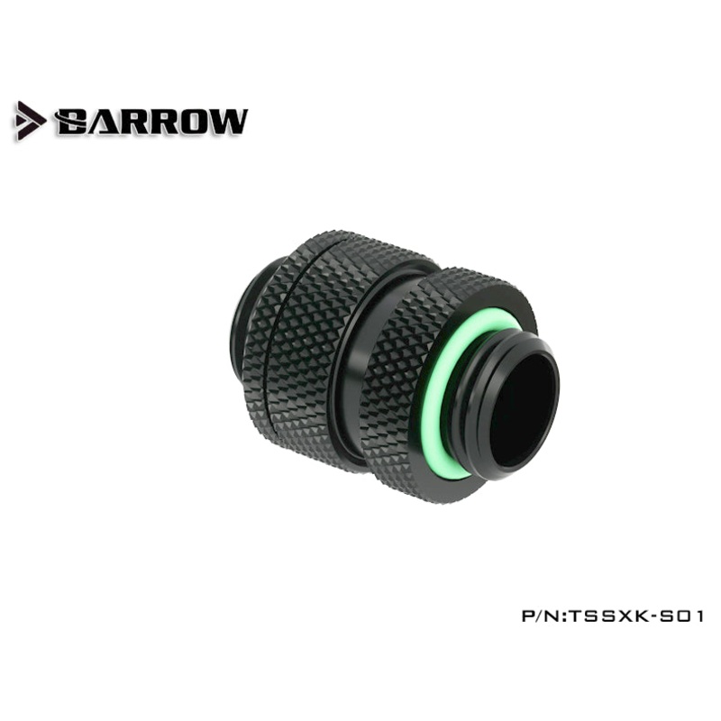 Barrow Dual G1/4 Adjustable Aqua link Pipe (16-22MM) Black